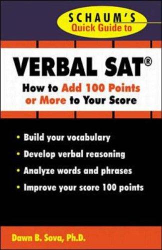 Cover for Schaum's Quick Guide to the SAT