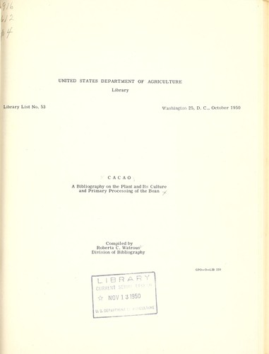 Cover for Cacao