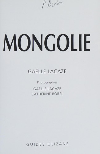 Cover for Mongolie