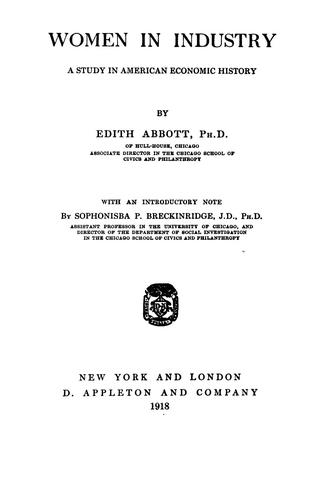 Cover for Women in industry