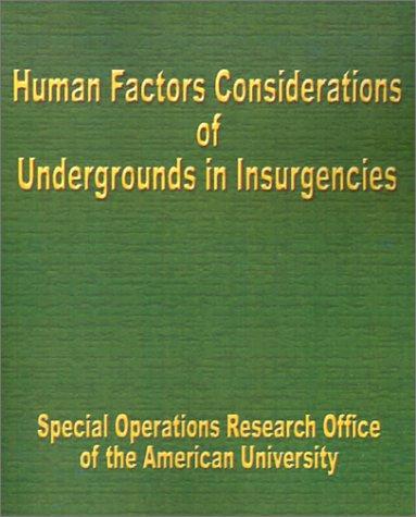 Cover for Human Factors Considerations of Undergrounds in Insurgencies