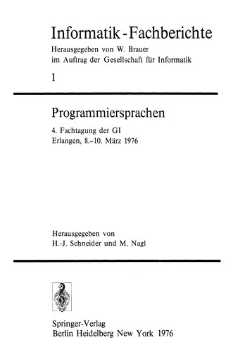 Cover for Programmiersprachen