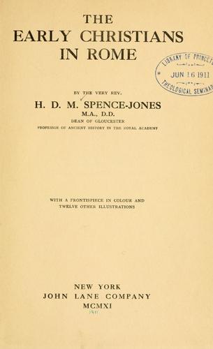 Cover for The early Christians in Rome