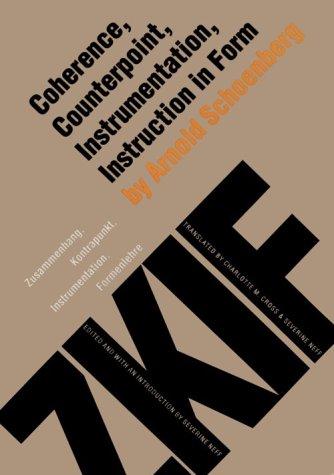 Cover for Coherence, counterpoint, instrumentation, instruction in form =