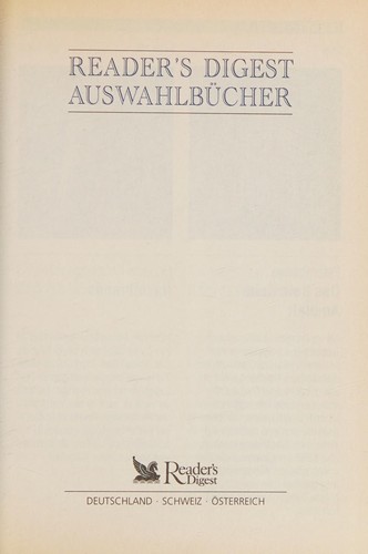 Cover for Reader's Digest Auswahlbücher