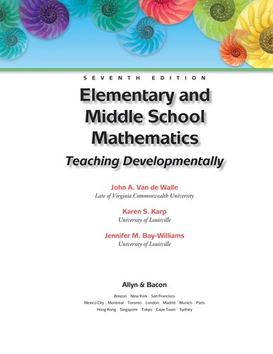 Cover for Elementary and middle school mathematics teaching developmentally.