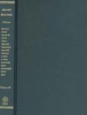 Cover for Organic Reactions