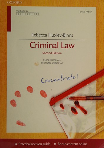 Cover for Criminal law