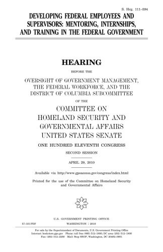 Cover for Developing federal employees and supervisors