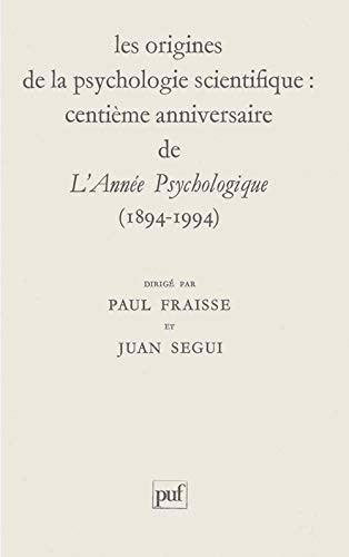 Cover for Les Origines de la psychologie scientifique