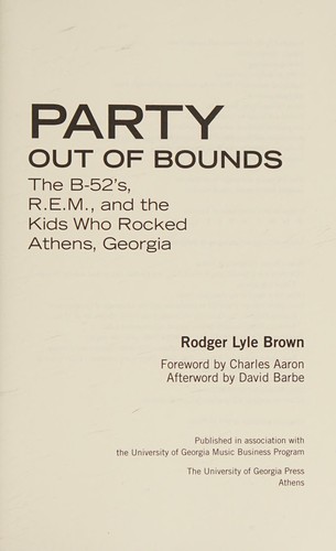 Cover for Party out of bounds