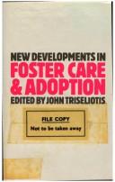 Cover for New developments in foster care and adoption