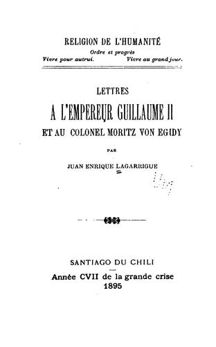 Cover for Religion de l'humanité: ordre et progrès; vivre pour autrui; vivre au grand jour. Lettres à l ...