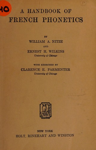 Cover for A handbook of French phonetics