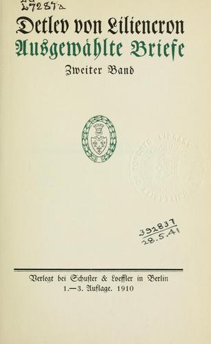 Cover for Ausgewählte Briefe