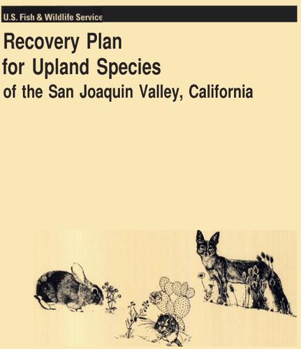 Cover for Recovery plan for upland species of the San Joaquin Valley, California