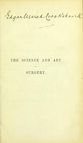 Cover for The science and art of surgery