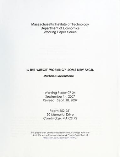 Cover for Is the "Surge" working?