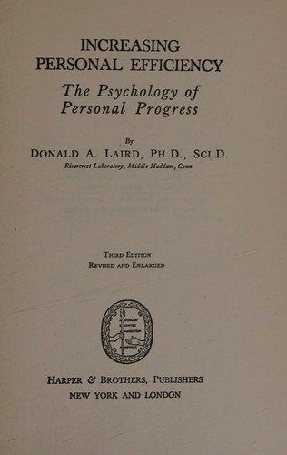 Cover for Increasing personal efficiency;