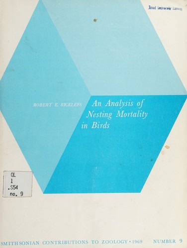 Cover for An analysis of nesting mortality in birds