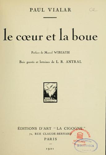 Cover for Le coeur et la boue