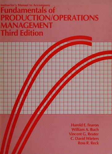Cover for Instructor's manual to accompany Fundamentals of production/operations management, third edition