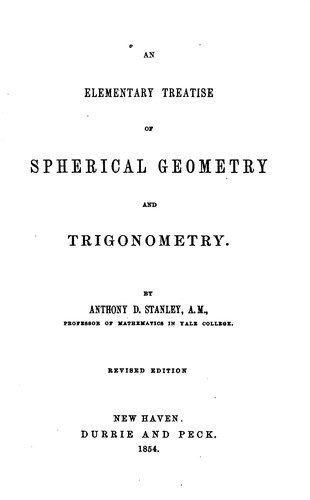 Cover for An Elementary Treatise of Spherical Geometry and Trigonometry