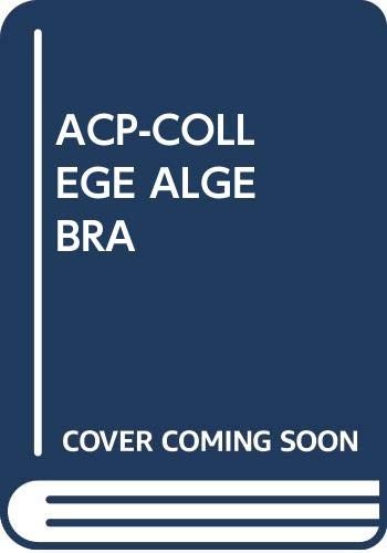 Cover for ACP-COLLEGE ALGEBRA