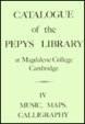 Cover for Catalogue of the Pepys Library at Magdalene College, Cambridge IV