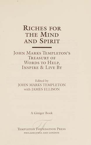 Cover for Riches for the mind and spirit