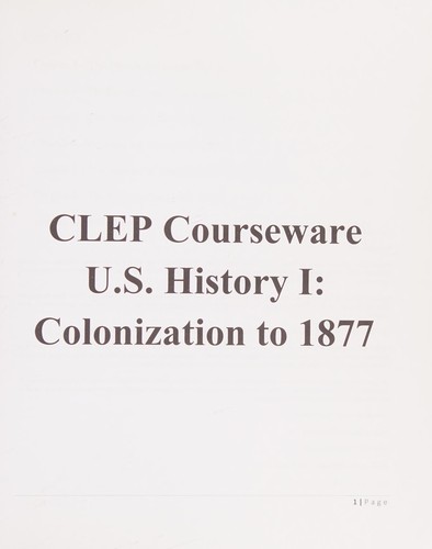 Cover for Clep Courseware