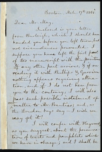 Cover for [Letter to] Dear Mr. May
