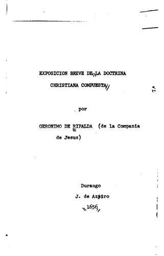 Cover for Exposicion breue de la doctrina christiana compuesta