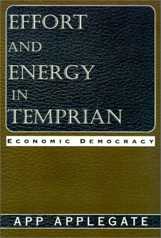 Cover for Effort and Energy in Temprian