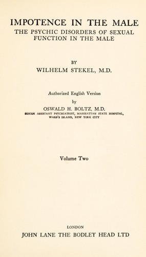 Cover for Impotence in the male