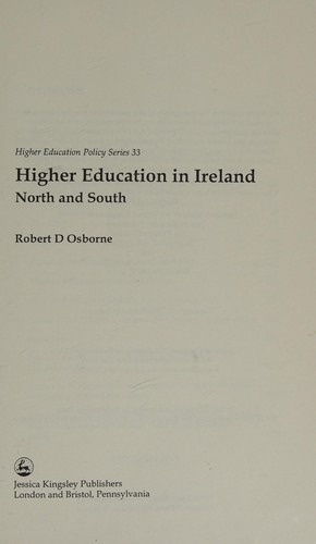 Cover for Higher education in Ireland