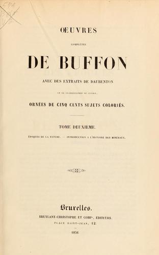 Cover for Oeuvres complètes de Buffon
