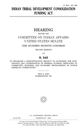 Cover for Indian Tribal Development Consolidation Funding Act