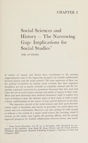 Cover for The new social studies