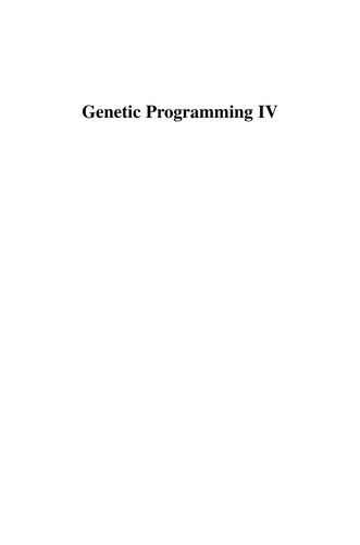 Cover for Genetic programming IV