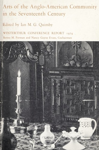 Cover for Arts of the Anglo-American community in the seventeenth century