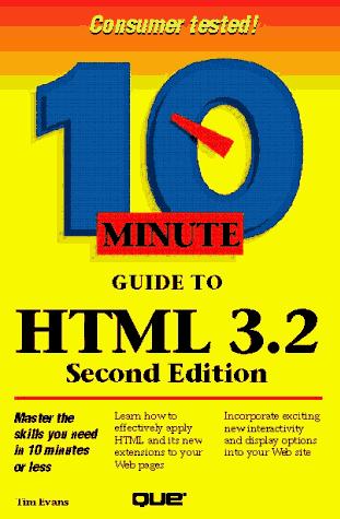 Cover for 10 minute guide to HTML