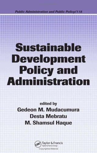 Cover for Sustainable development policy and administration