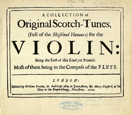 Cover for A collection of original Scotch-tunes
