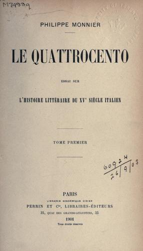 Cover for Le quattrocento