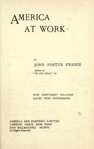 Cover for America at work...