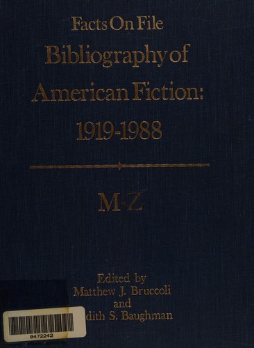 Cover for Facts on File bibliography of American fiction, 1919-1988