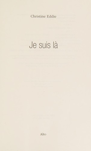 Cover for Je suis là