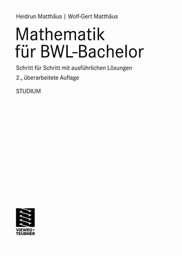 Cover for Mathematik für BWL-Bachelor