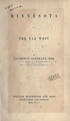 Cover for Minnesota and the far West.